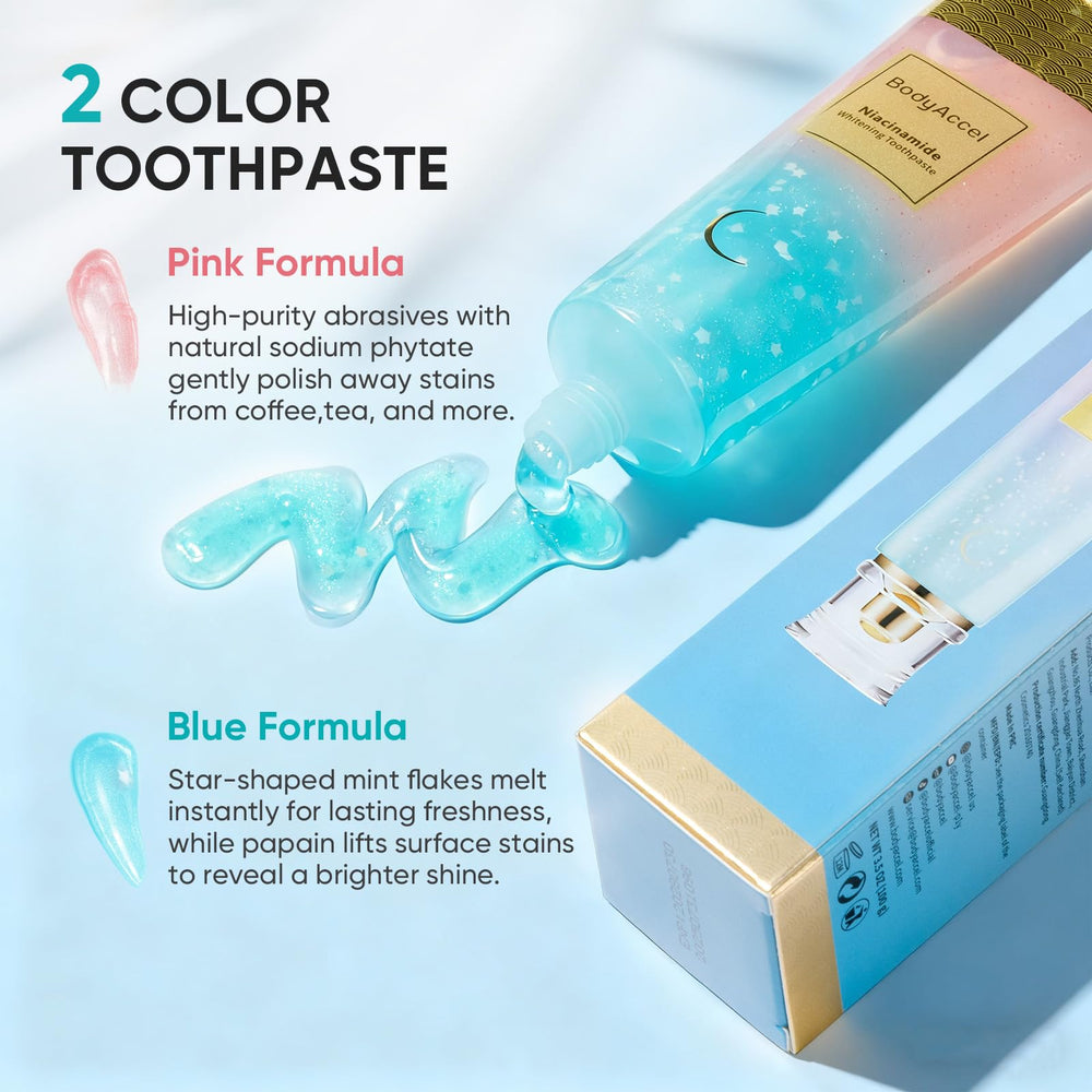 Packaging image for BodyAccel Niacinamide Whitening Toothpaste