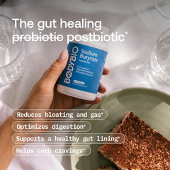 Leaky gut repair support with butyrate showing gut lining protection