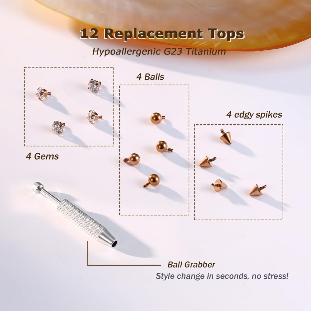 BodyBonita septum titanium balls for skin-friendly wear