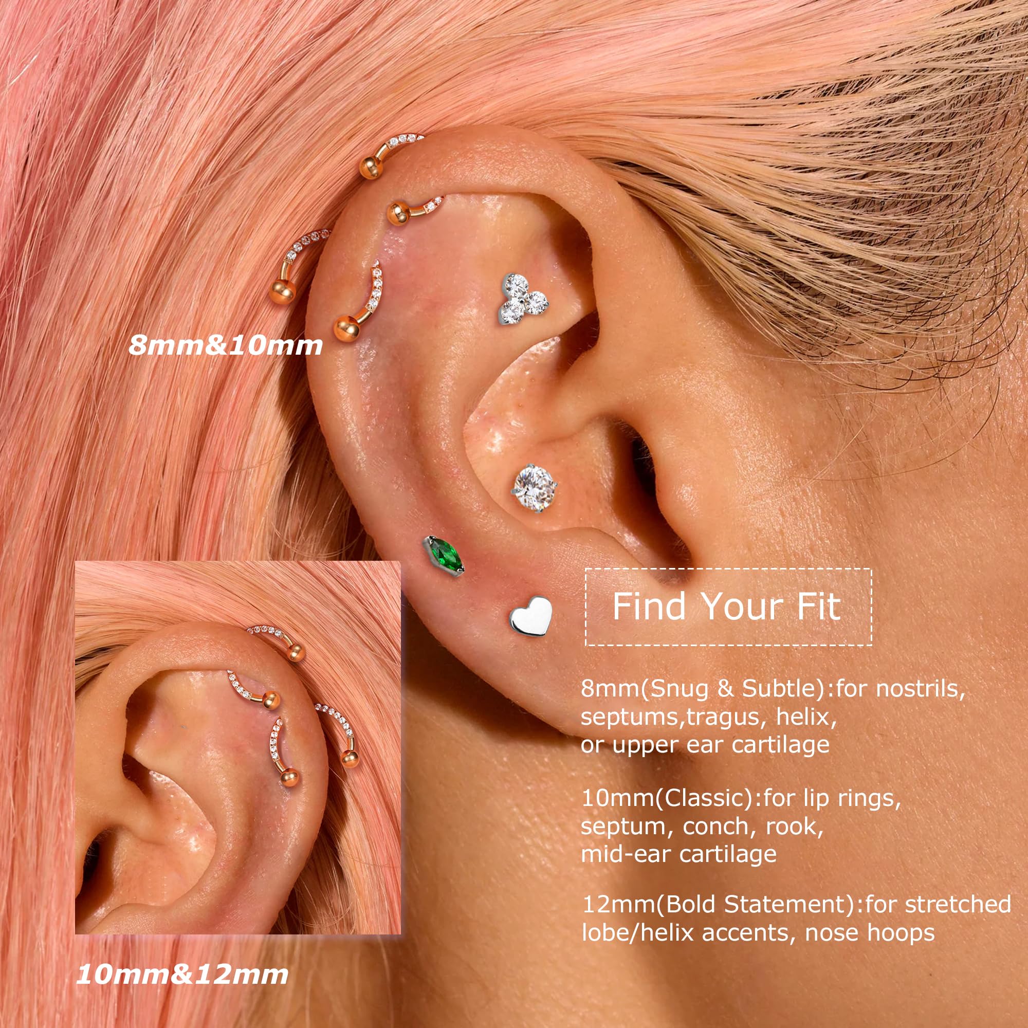 BodyBonita versatile piercing balls for 16G jewelry changes