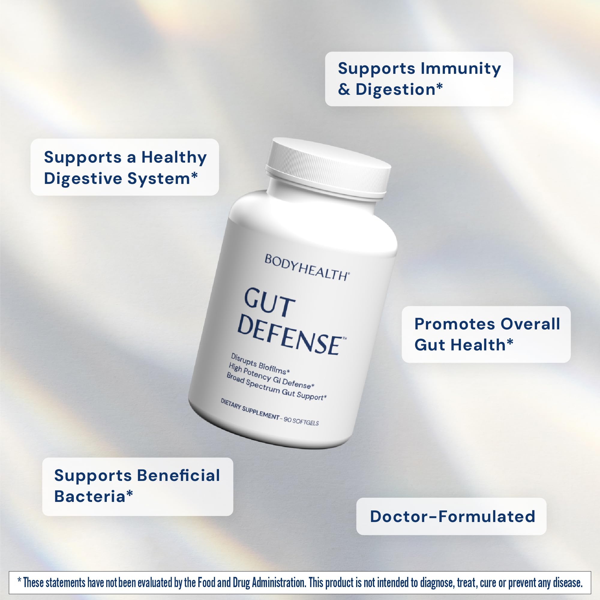 Digestive support concept with pills and herbs