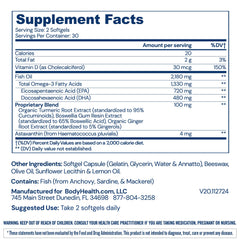 BodyHealth Omega3 purity and quality formulation for potency.