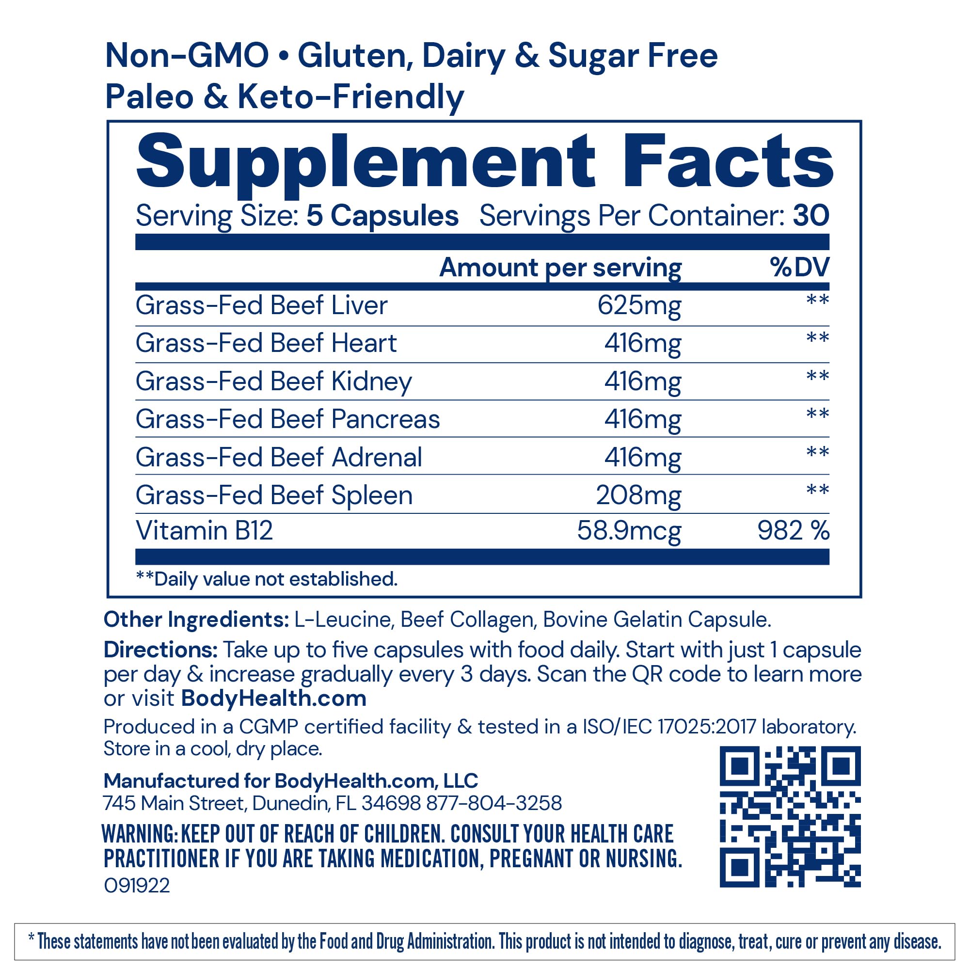 Nutritional highlights: CoQ10, iron, vitamin B12, vitamin A, selenium