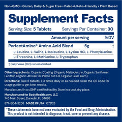 Close-up of Easy to Swallow PerfectAmino tablets