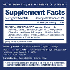 Close-up of PerfectAmino easy-to-swallow tablets