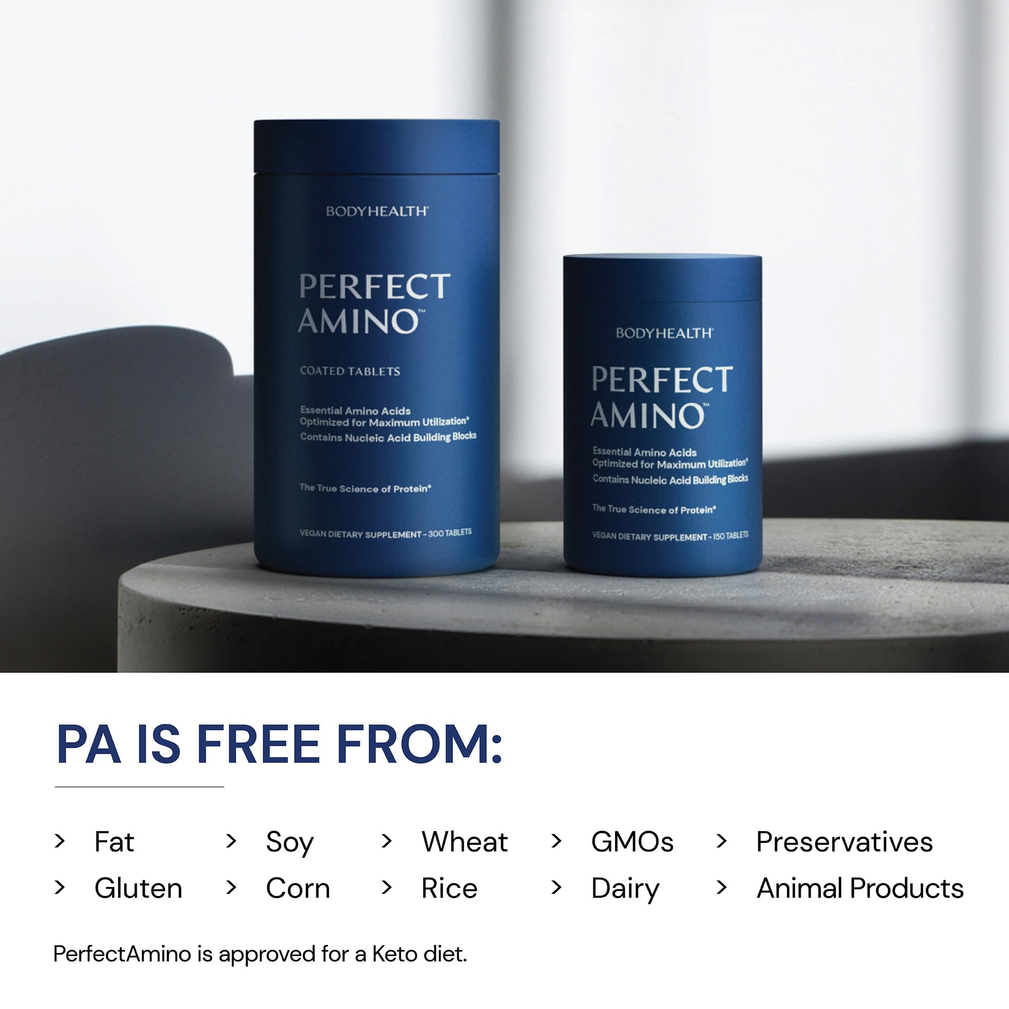 Vegan plant-based amino acids sources used in PerfectAmino