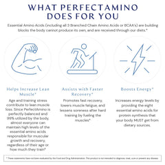 PerfectAmino tablets supporting recovery and lean muscle