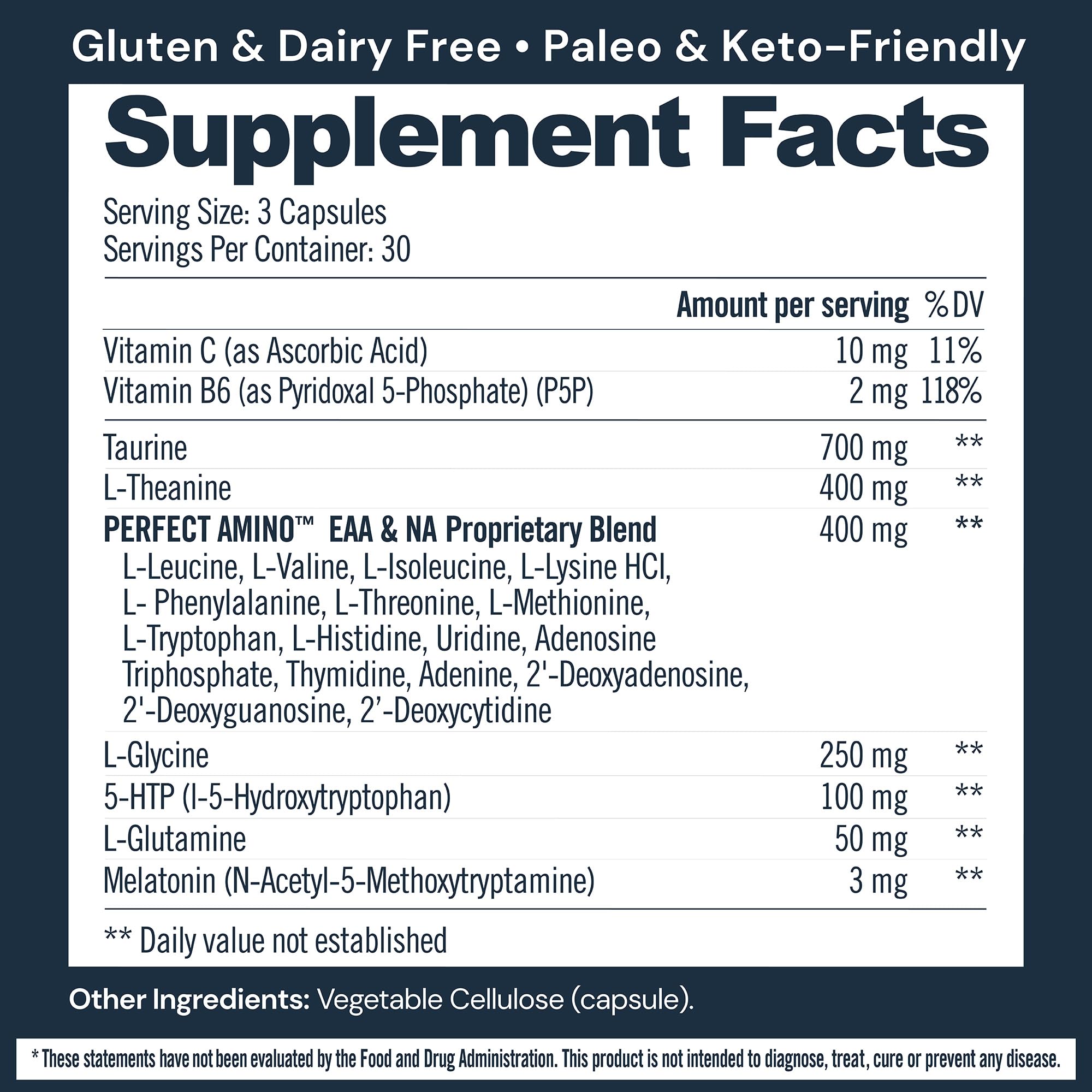 BodyHealth Sleep capsules close-up, featuring 3 mg Melatonin for deeper rest.