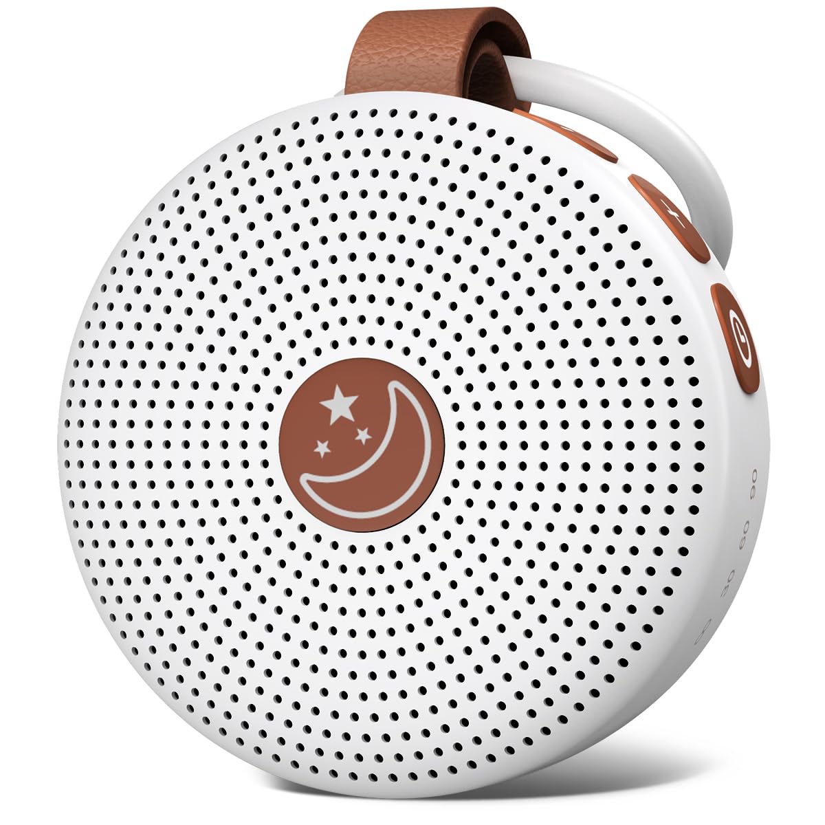 BodyHush mini shushing sound machine compact for travel aiding baby and adult sleep.