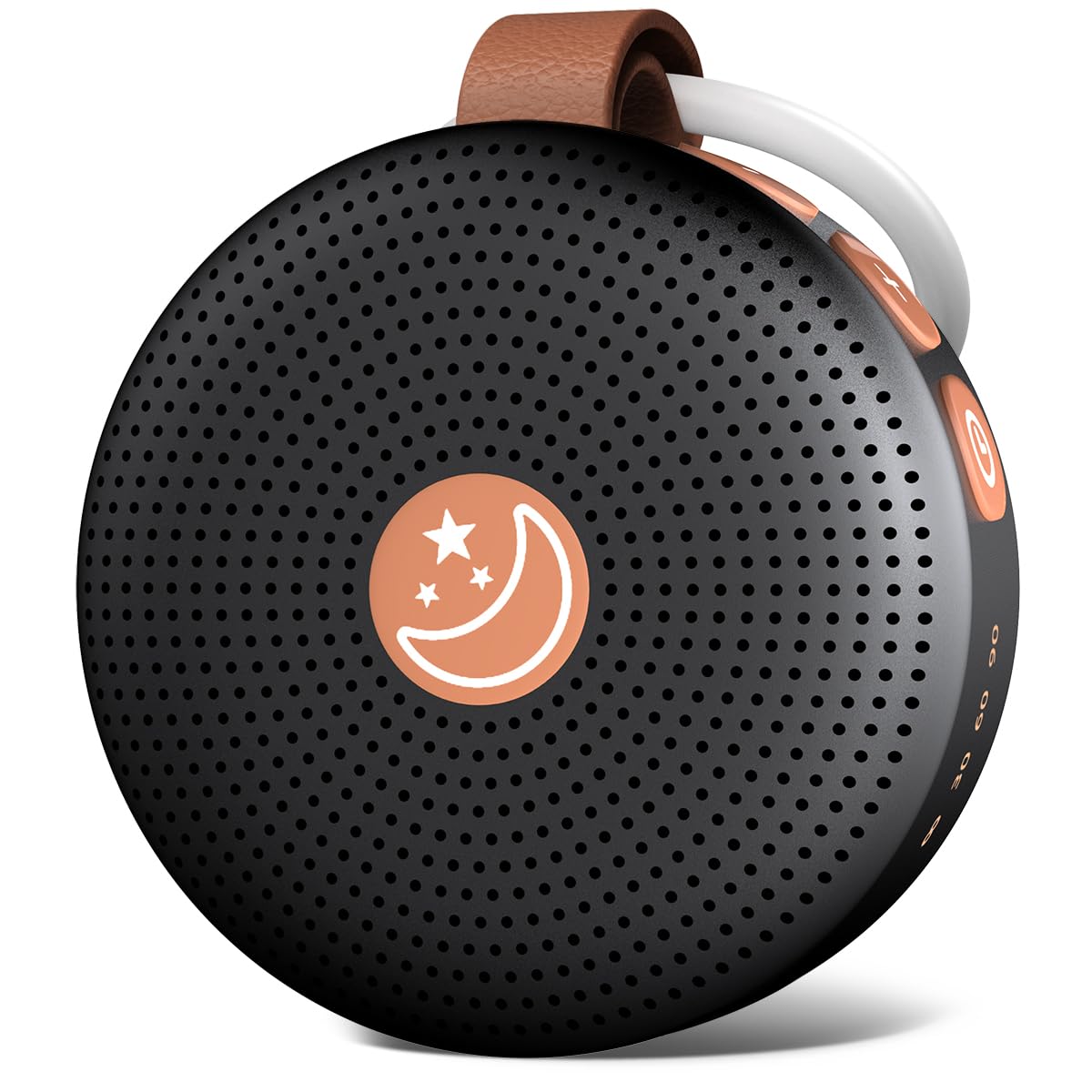 BodyHush mini sound machine compact size shown for travel sleep on the go