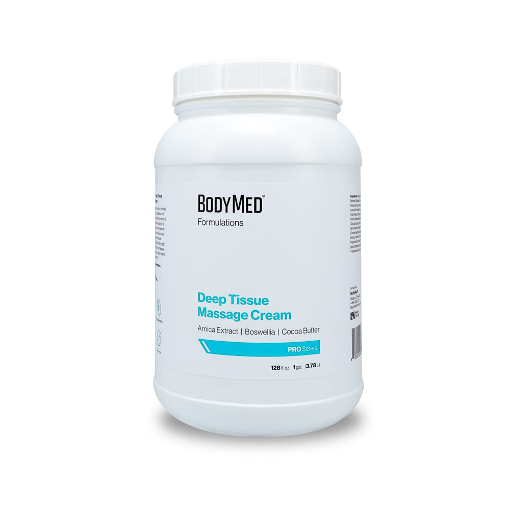 Application scene with BodyMed Deep Tissue Massage Cream 1 gallon
