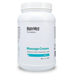 Front view of BodyMed Formulations Massage Cream 1 gallon bottle (fragrance-free)