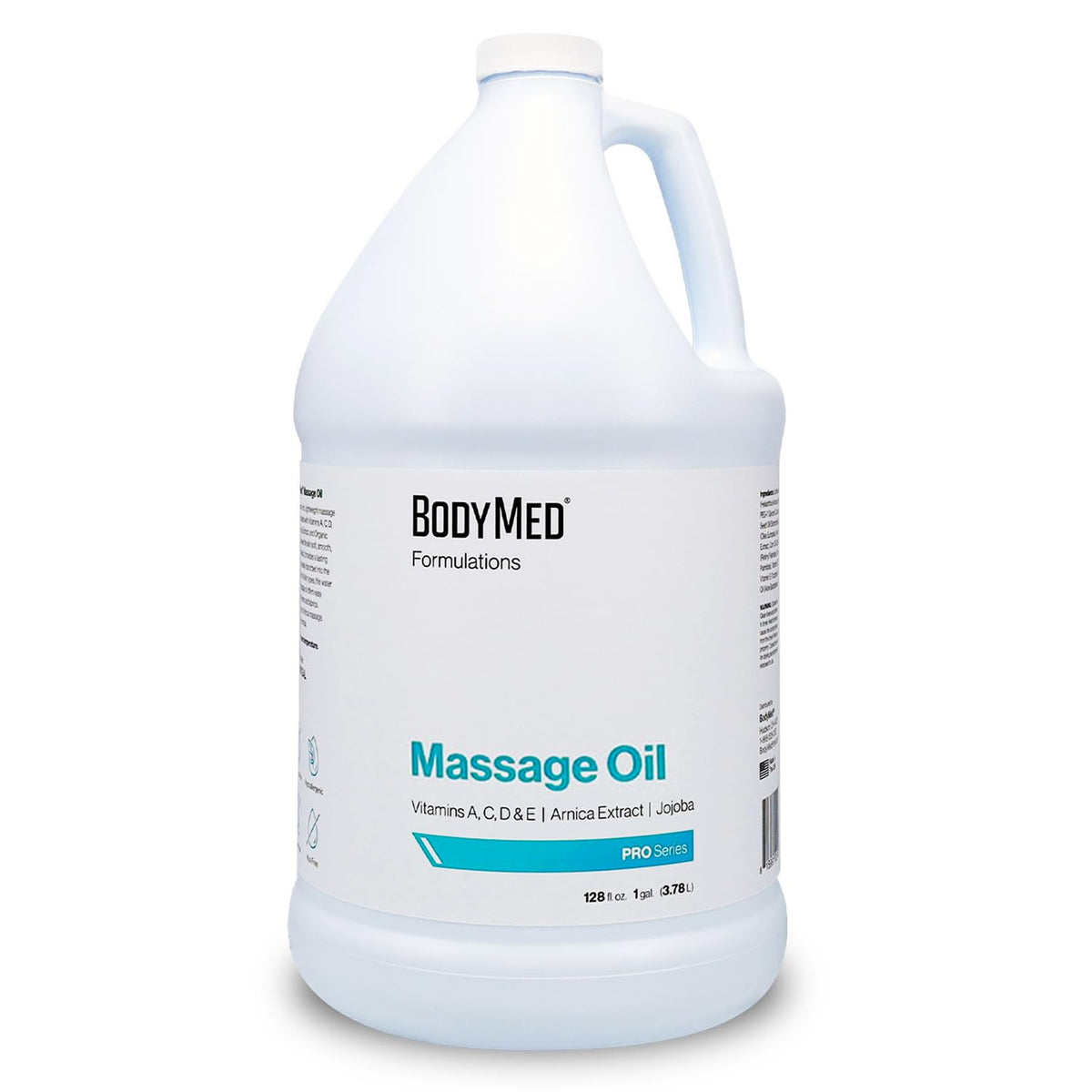 BodyMed Formulations Massage Oil 1-Gallon bottle with fragrance-free label