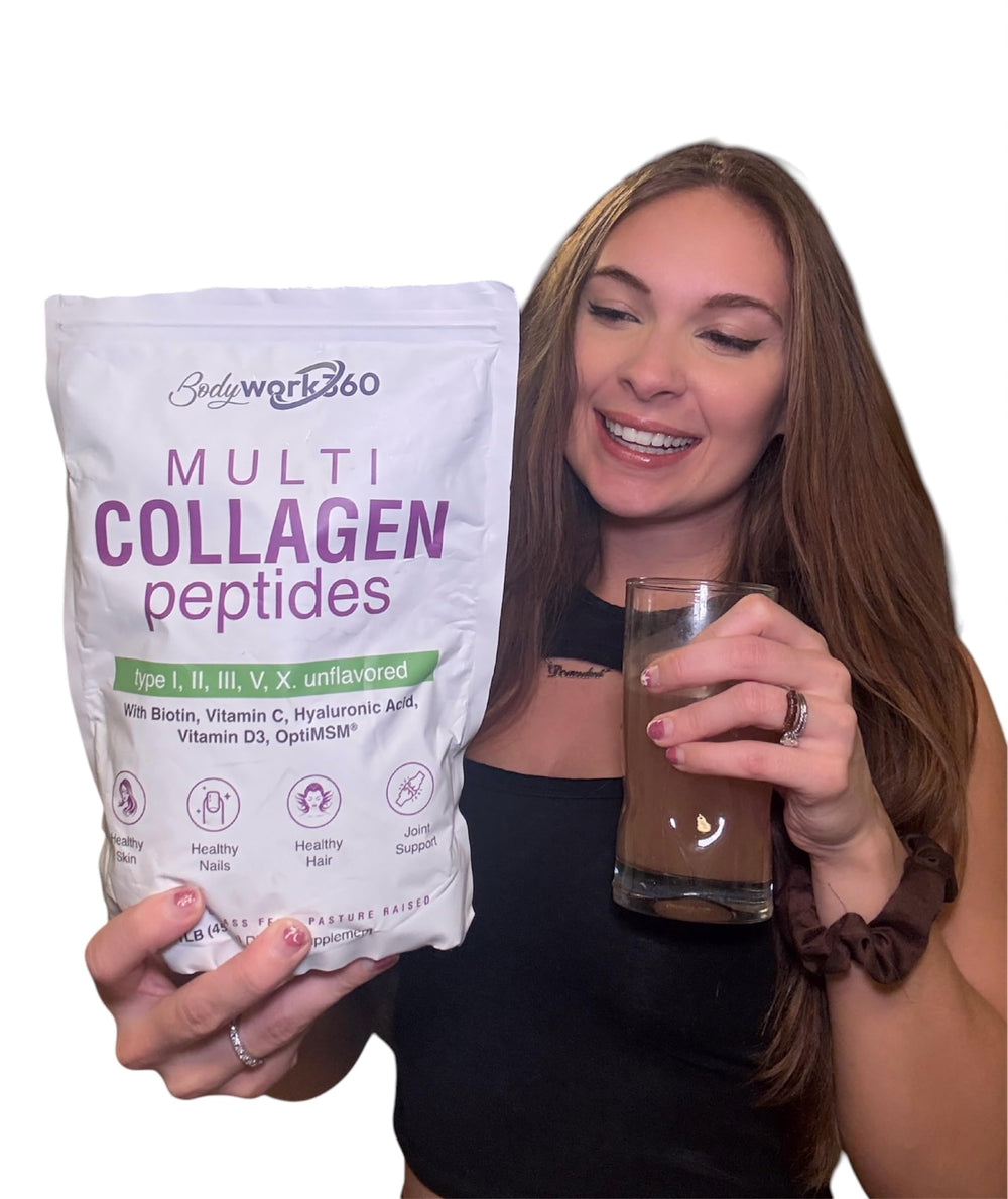 Front label of BODYWORK360 10-in-1 collagen powder