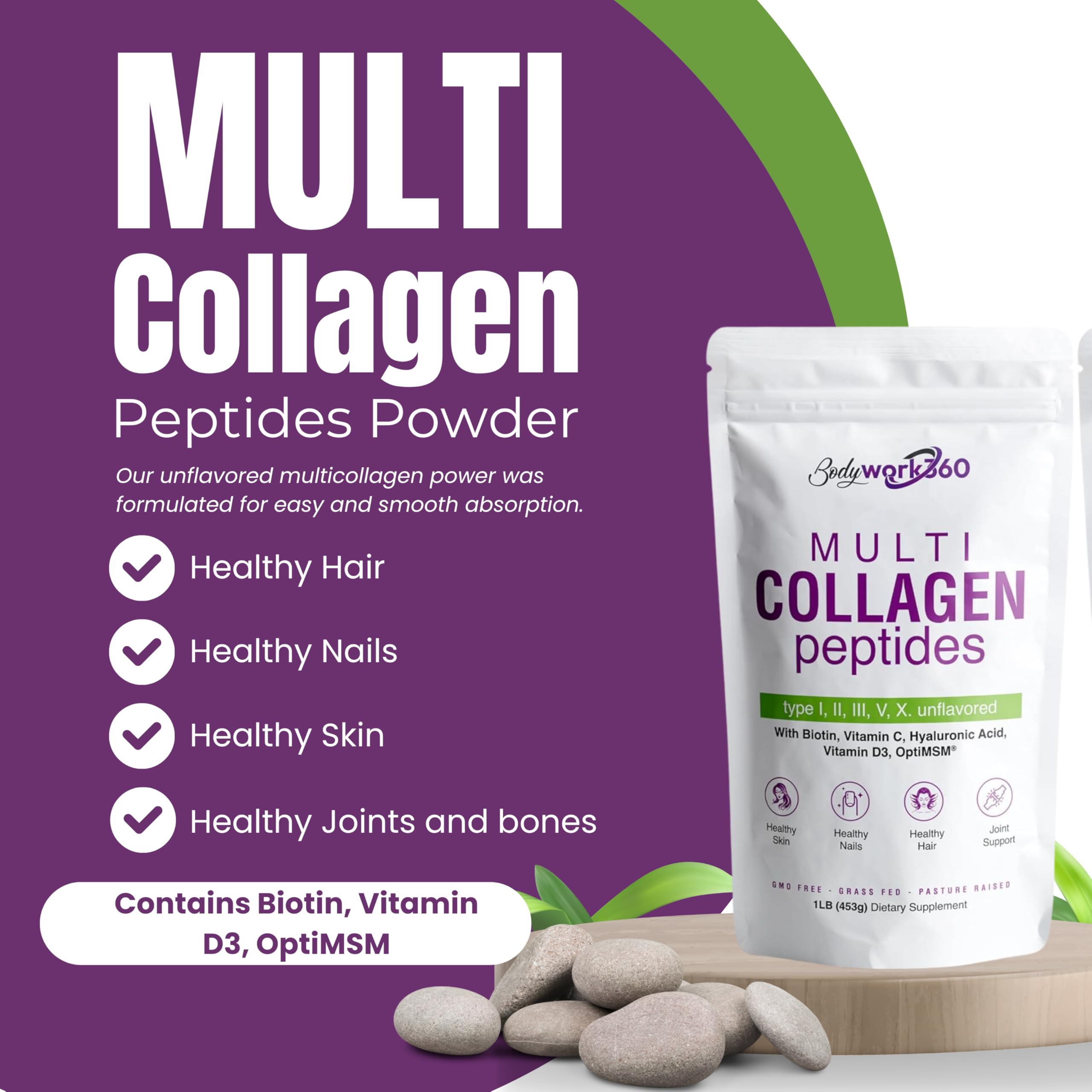 Key ingredients: Type I-VI collagen with Hyaluronic Acid, Biotin, Vitamins C and D3