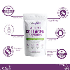 Packaging icons: Non-GMO, Soy Free, Gluten Free, Dairy Free, Nut Free
