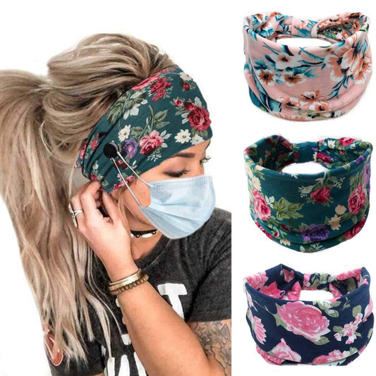 Bohend boho button headband front view shows stylish knot and all-day comfort