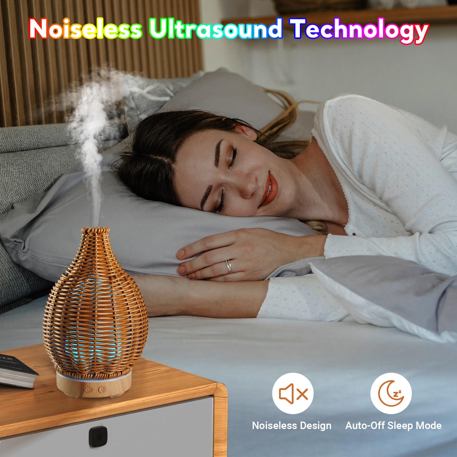 Diffuser showing auto-off sleep mode indicator