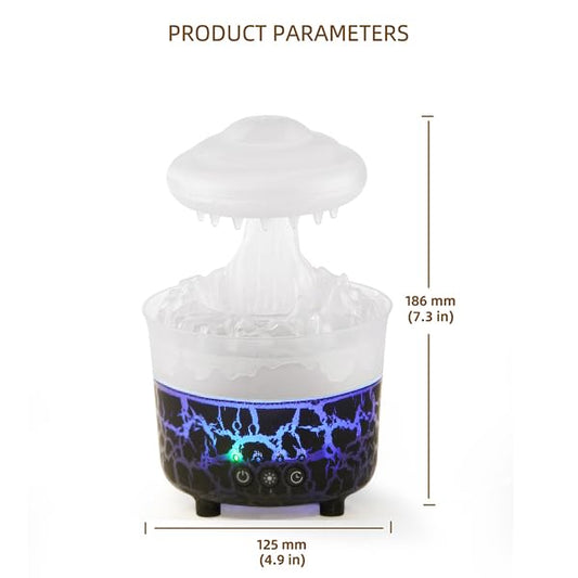 BOHOFAM Aroma Essential Oil Diffuser in black – top view