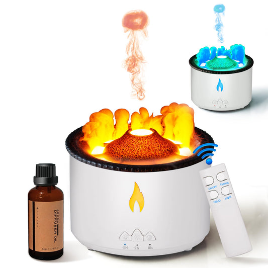 Front view of BOHOFAM 360ml essential oil diffuser