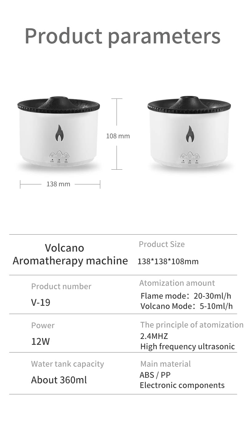 Side view of BOHOFAM 360ml essential oil diffuser