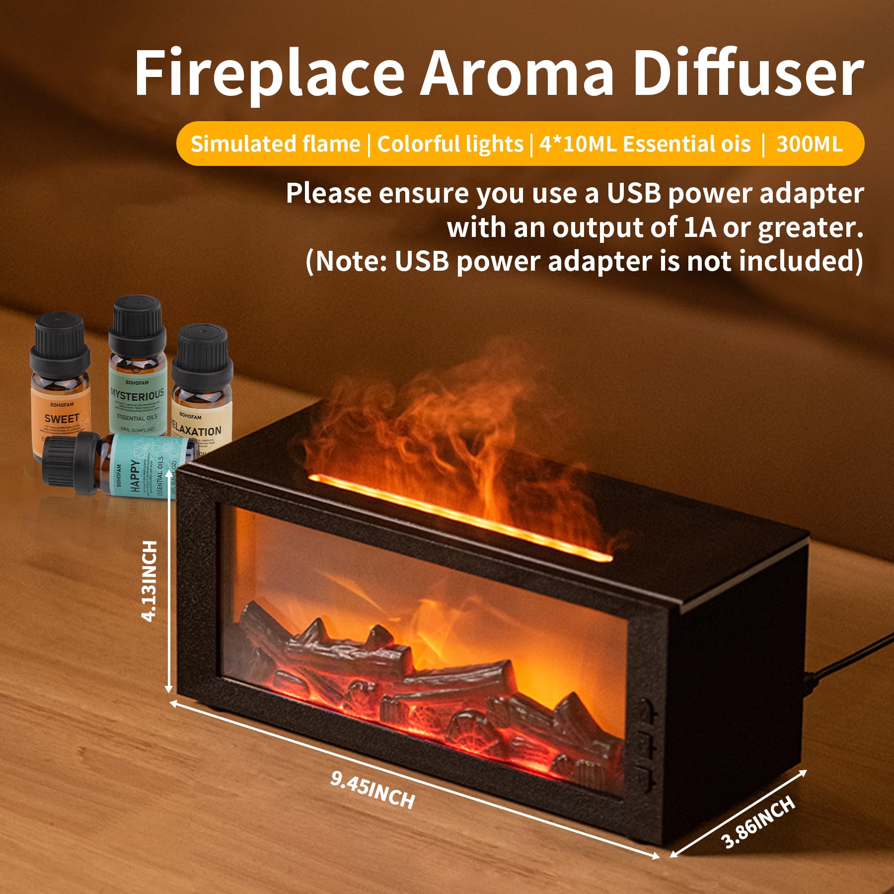 Auto shut-off feature illustration for BOHOFAM diffuser