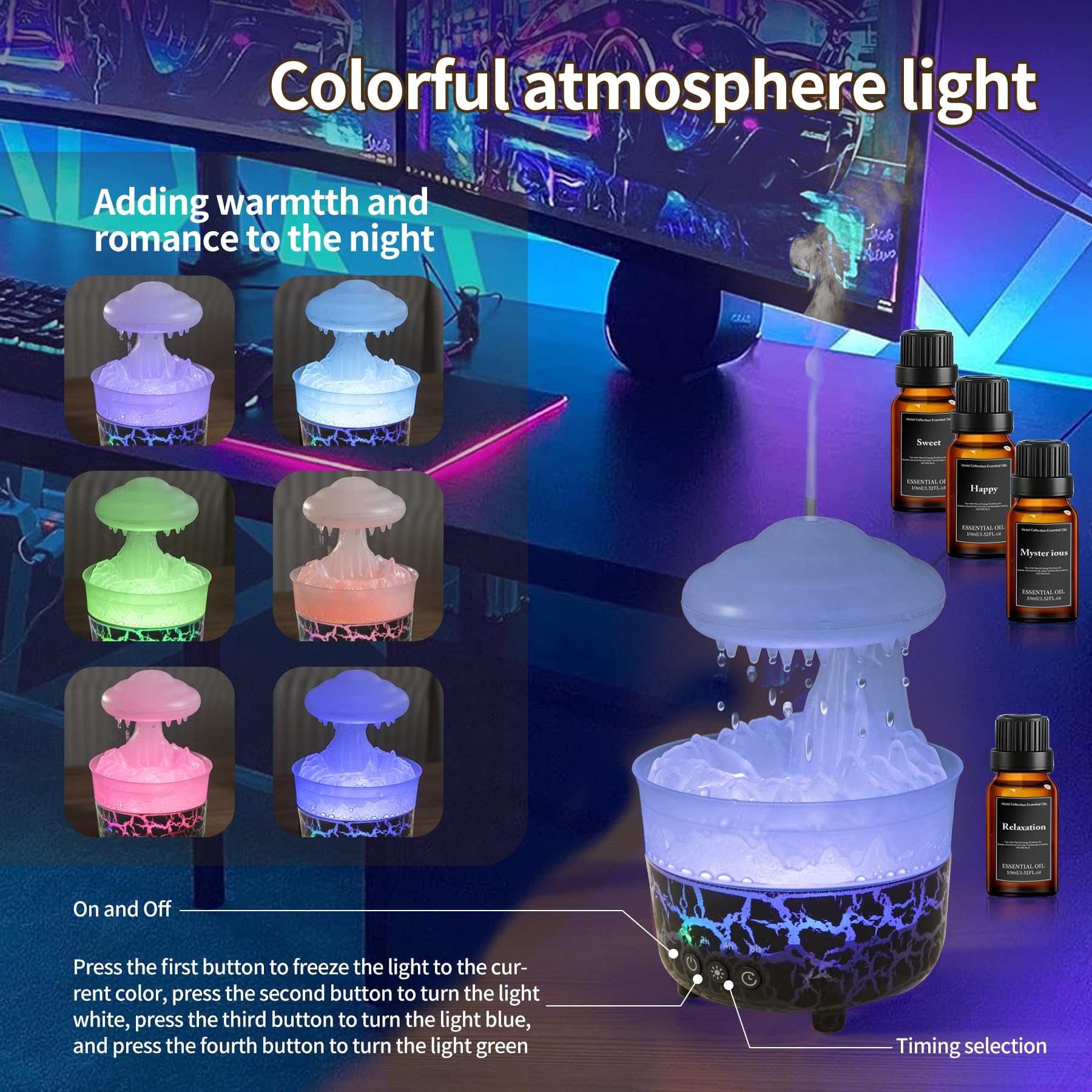 BOHOFAM diffuser showing 3 timer options