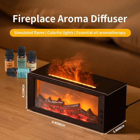Side angle of BOHOFAM 300ml diffuser in black