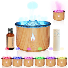 BOHOFAM Aroma Essential Oil Diffuser 360ML with wood grain finish – front view