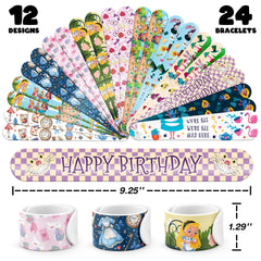 Boikoky 24 slap bracelets designs brighten birthdays and classroom rewards