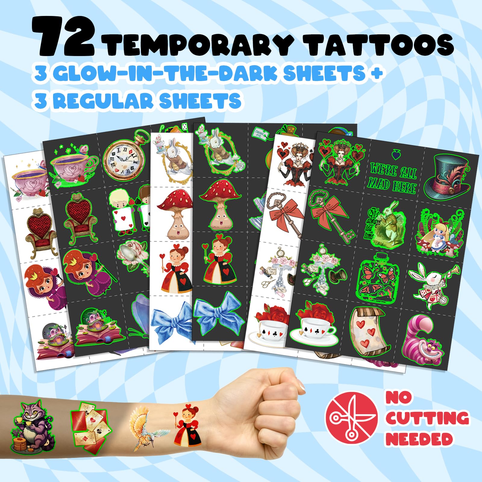 Boikoky glow-in-the-dark tattoo sheets add nighttime wow factor