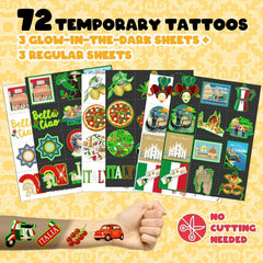 BOIKOKY Italy tattoos Colosseum design ideal for classroom culture days.