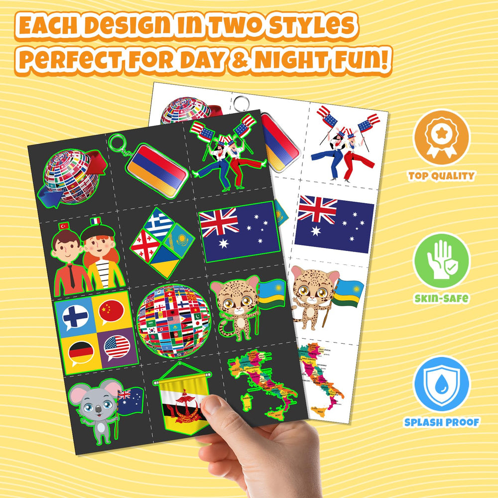 BOIKOKY pre-cut flag tattoos simplify quick distribution
