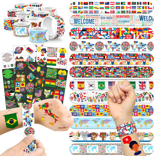 BOIKOKY world flag tattoos bundle for classroom activities