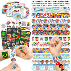 BOIKOKY world flag tattoos bundle for classroom activities