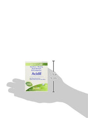 Acidil active ingredients: Abies nigra, Carbo vegetabilis, Nux Vomica, Robinia pseudoacacia