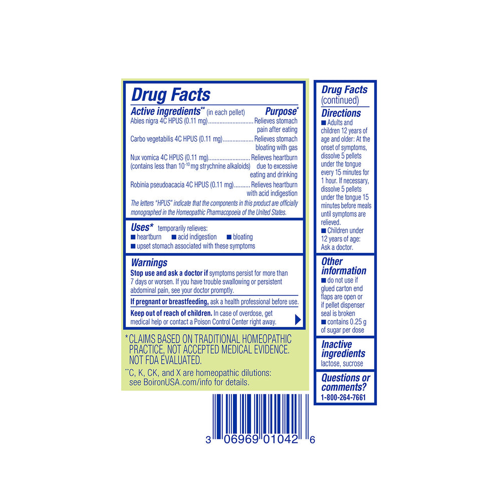 Boiron Acidil On the Go ages-12plus label indicates teen and adult suitability.