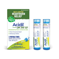 Boiron Acidil On the Go tube offers portable heartburn relief on the move.