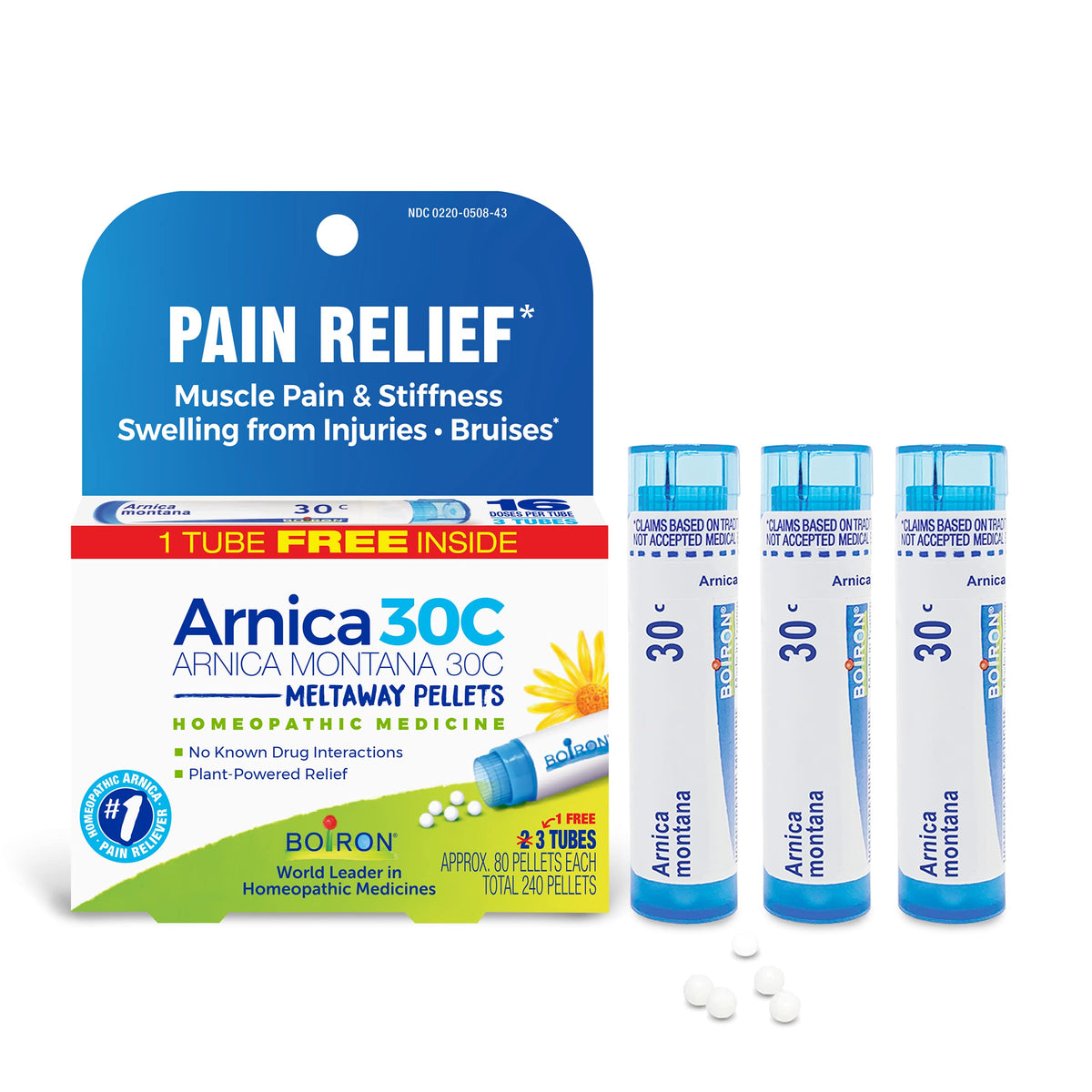 Hero image: Boiron Arnica Montana 30C 3 tubes pack