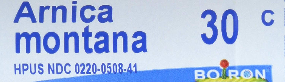 Close-up of Arnica Montana 30C pellets for pain relief and bruising