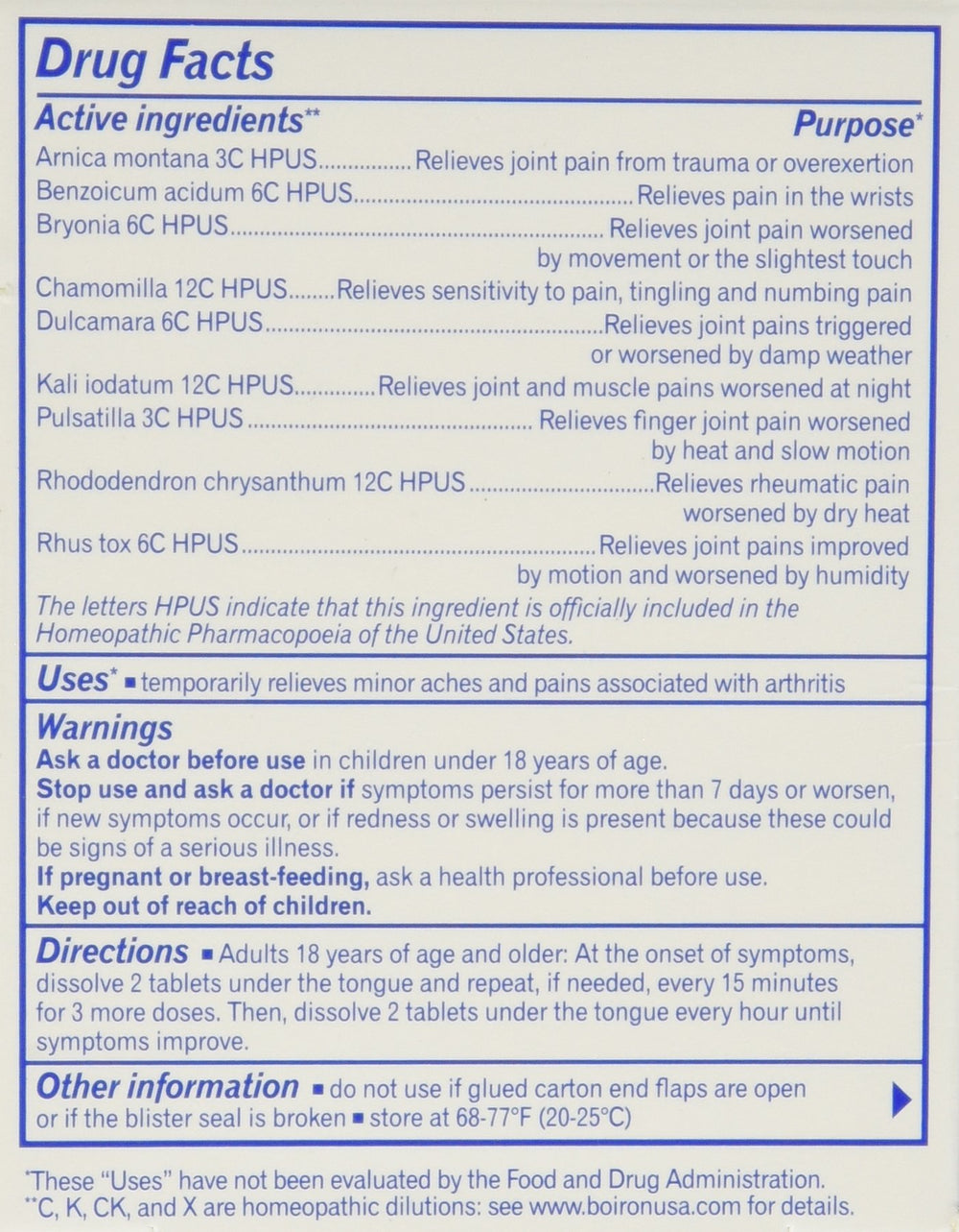 Arnicare Arthritis packaging showing 3 packs per case