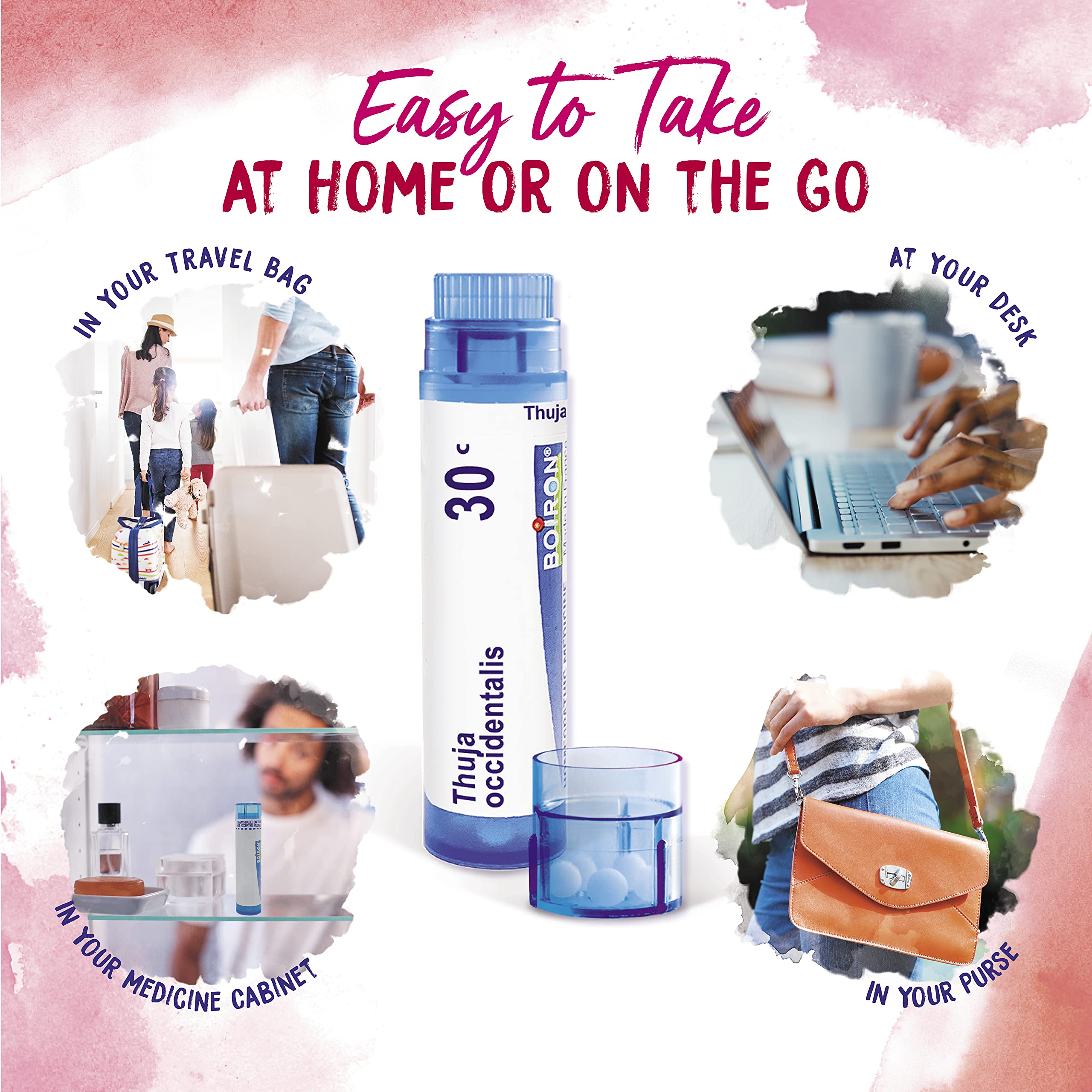 Boiron brand packaging signaling GMP and HPUS purity for quality assurance.