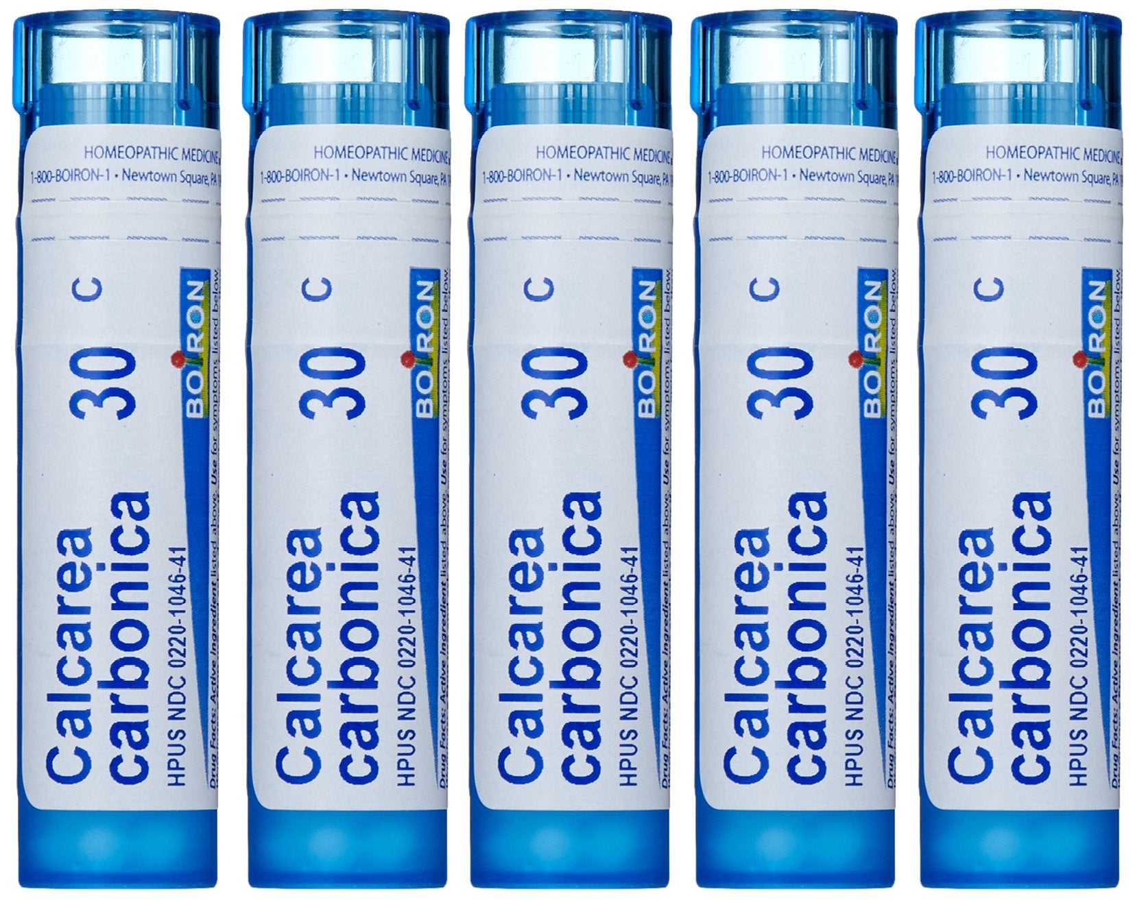 Boiron Calcarea Carbonica 30C pellets with 80-count tubes in pack of five
