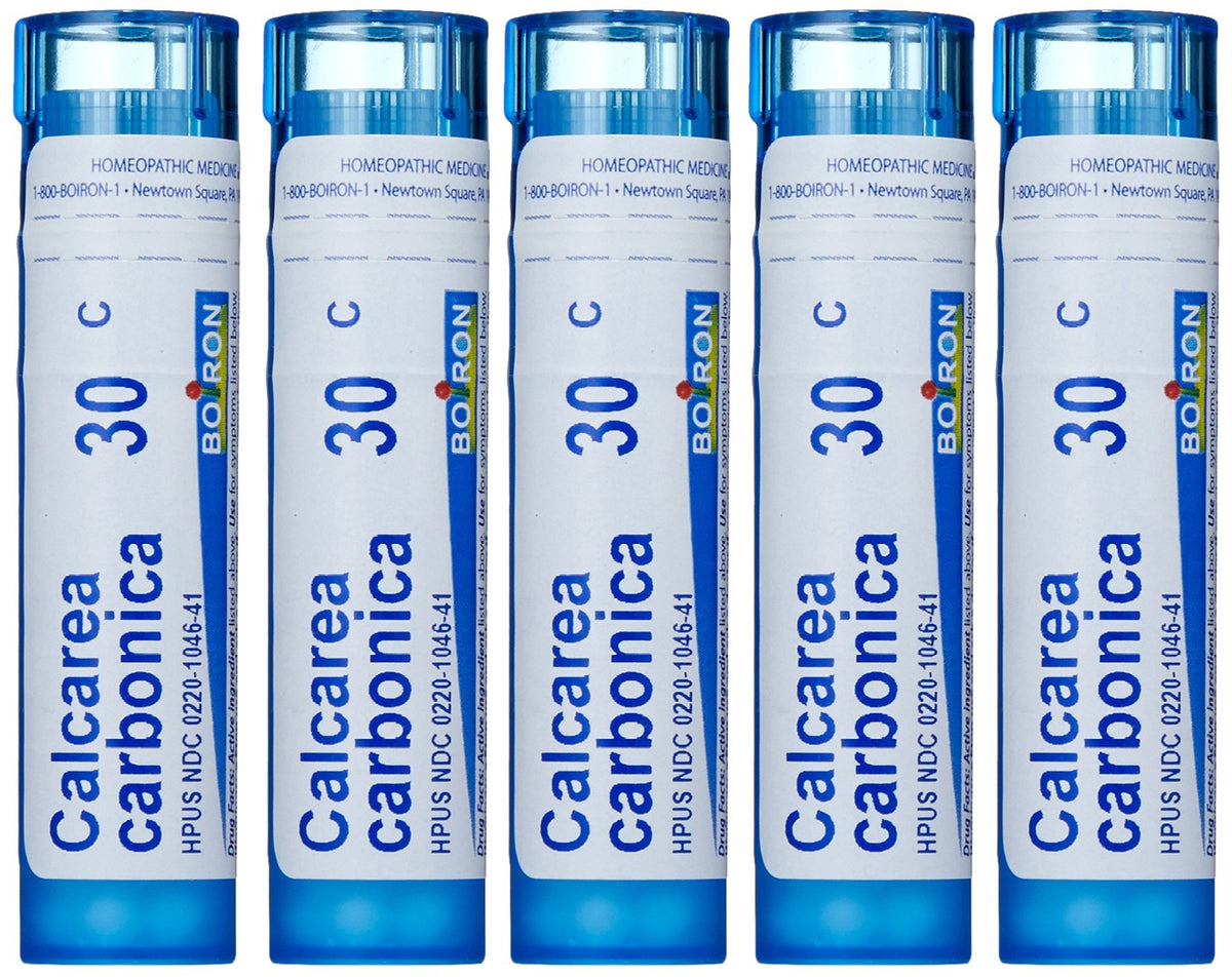 Boiron Calcarea Carbonica 30C pellets with 80-count tubes in pack of five