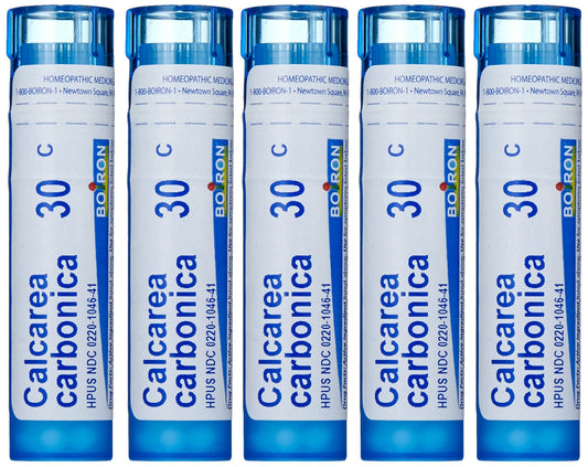 Boiron Calcarea Carbonica 30C pellets with 80-count tubes in pack of five