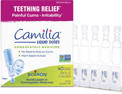 Boiron Camilia teething drops bottle and dropper for babies