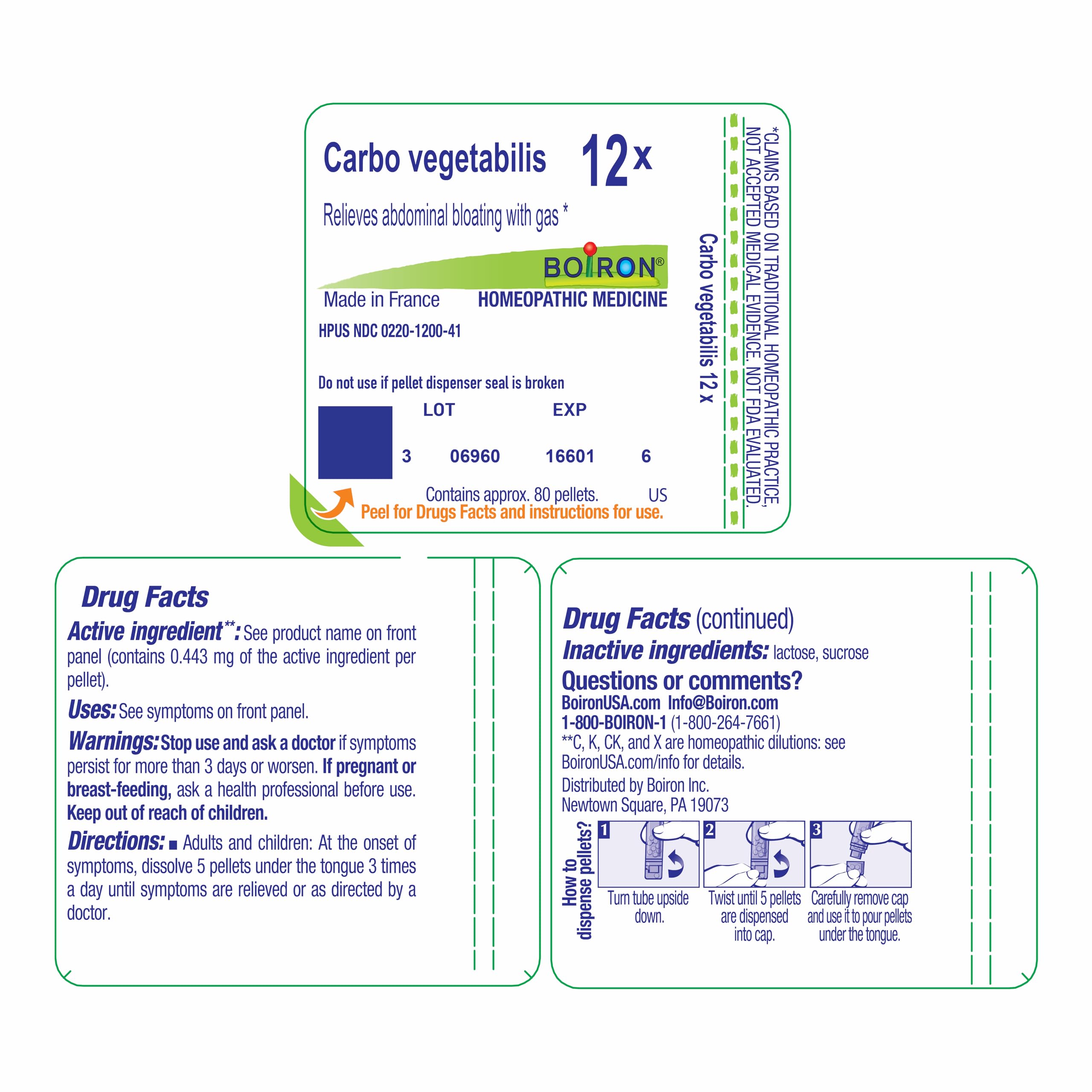 Dosing and usage instructions for Carbo Vegetabilis 12C