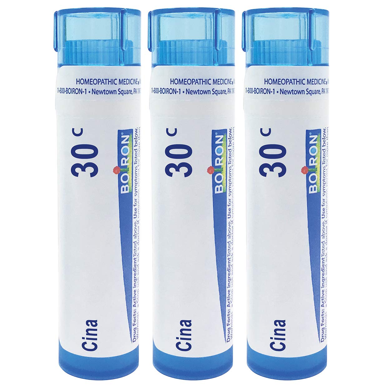 Boiron Cina 30C pack: three dispensing tubes with 240 pellets in total