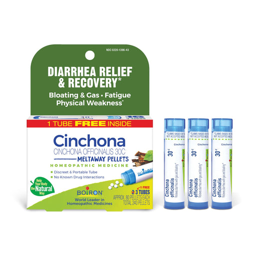 Boiron Cinchona 30C meltaway pellets packaging