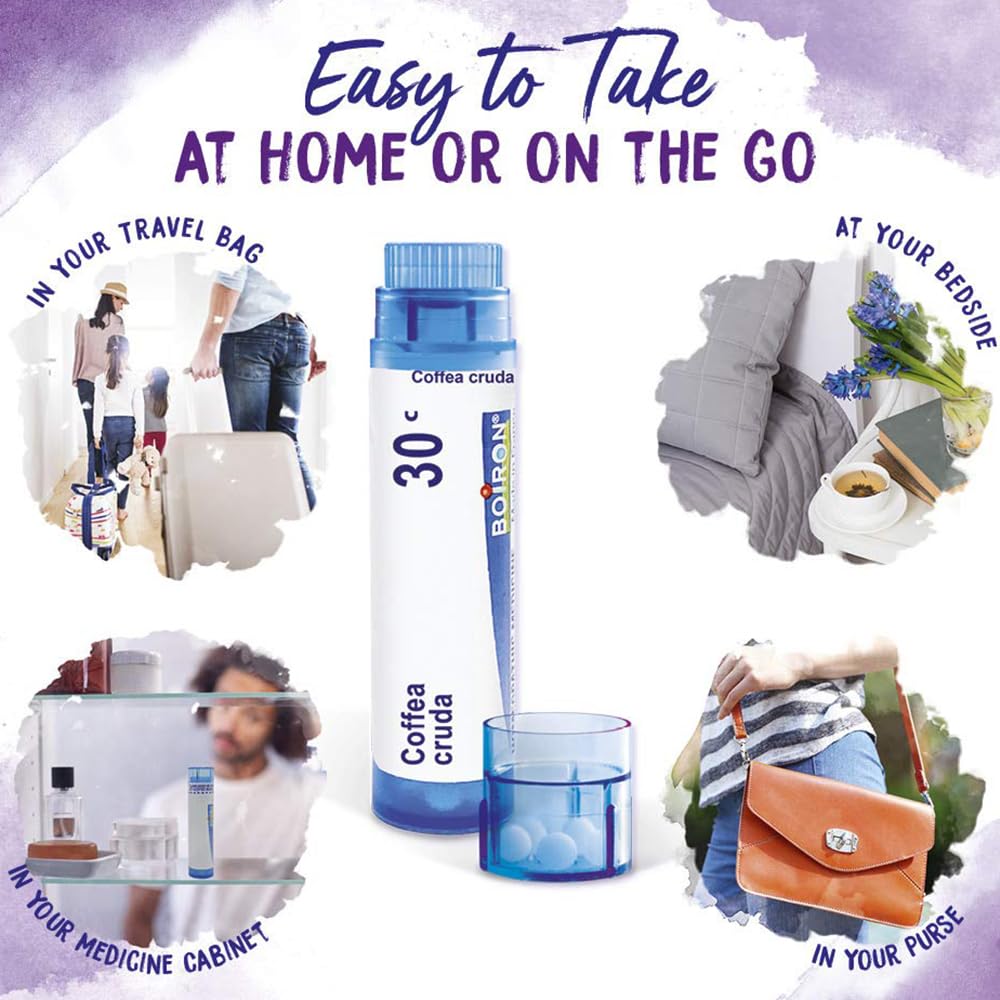 Boiron Coffea Cruda 30C melatonin-free option for a clean nightly routine.